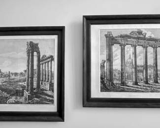 2 Rossini Architectural print of Rome engravings.