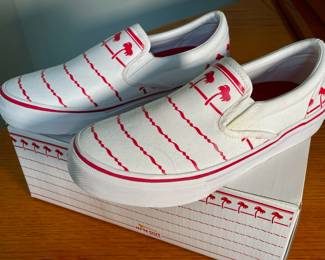 In-N-Out Burger slip on canvas shoes, like new, with original box.