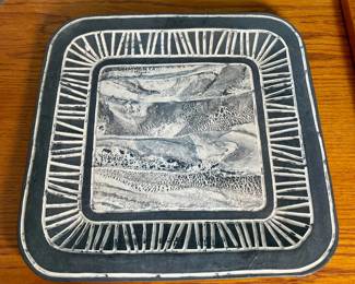 Studio art pottery plate.