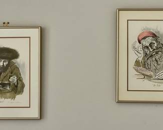 Pair of Isaac Stein prints.