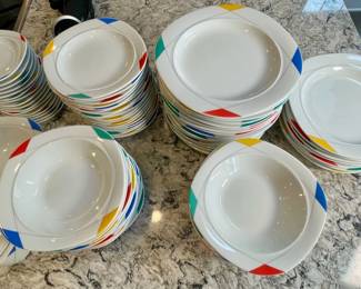 100 piece Christopher Stuart “Montego Bay” dinnerware set.