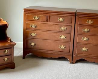 Pair of dressers and night stand.