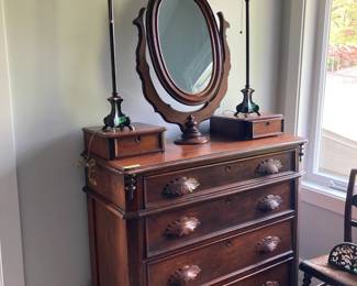 Stunning dresser with oval mirror
