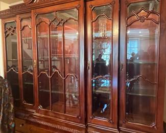 Victorian Style Breakfront/ China Cabinet Unique- 5 door style.  Stunning!