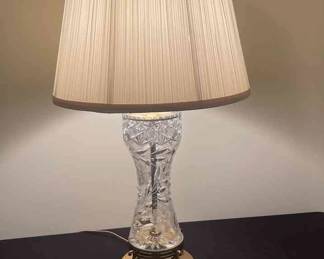 03 Vintage Cut Crystal Glass Lamp