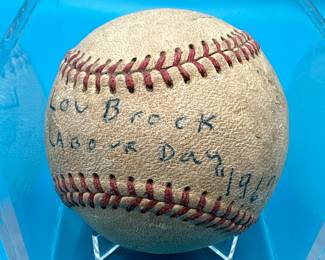 8.  Home-run Ball hit by Lou Brock, 1967.  Witnessed 