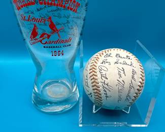 15.  Cardinals World Series 1964 Signed Ball.  Not Authenticated.