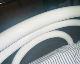 PRICE:$100.00 EACH-WHITE ARCH METAL FRAME TWIN BED 
78”L x 41”W x 40”H (HEADBOARD) 32”H FOOTBOARD