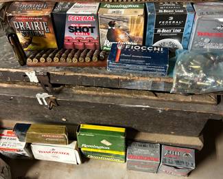 Lots of ammunition, ammo belts.
