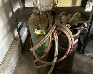  Acetylene/oxygen  tanks torch system.