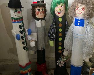 ~5’ tall wood figures 