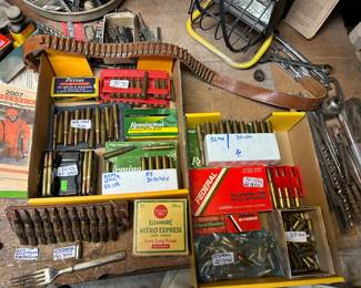 30-06, 303, 40, 38. 22, & 
20 ga Kleanebore nitro express live In shells.