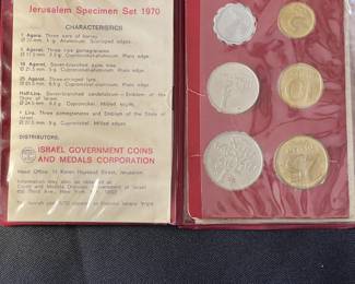 COINS OF ISRAEL JERUSALEM 1970 SPECIMEN SET