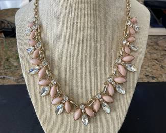 PINK AND RHINESTONE NECKLACE