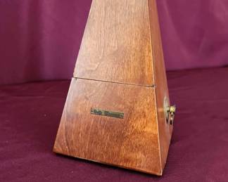 Seth Thomas Metronome Wood With Brass Accents