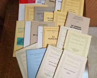 Vintage opera programs