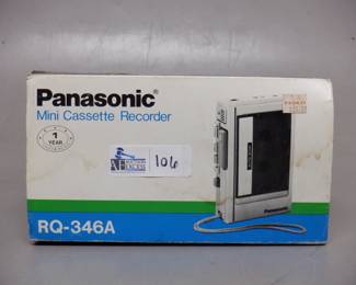 PANASONIC MINI CASSETTE RECORDER RQ-346A IN ORIGINAL BOX