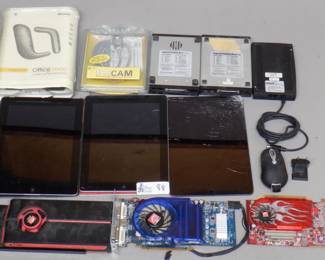 LOT ELECTRONICS INCLUDING IPADS PARTS AND REPAIR, ATI GRAPHIC CARDS AND MORE