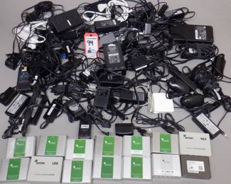 2 BOXES ELECTRONICS INCLUDING ETHERNET EXTENDERS, POWER SUPPLIES AND MORE