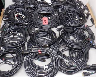 2 BINS POWER CABLES/DVI CABLES/MORE