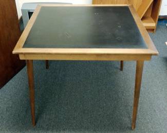 Wood Framed Table With Padded Top, 28" x 34" x 34"