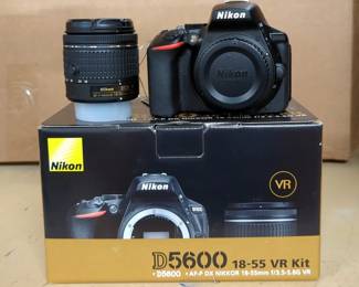 Nikon D5600 Camera Body With AF-P DX NIKKOR 18-55mm f/3.5-5.6GVR Lens, Model N1538