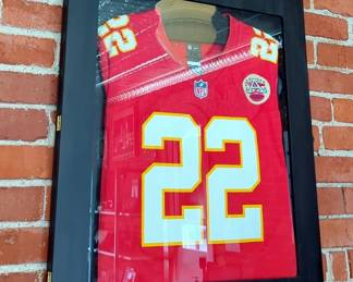 Kansas City Chiefs Marcus Peters #22 Jersey In Glass Front Jersey Display Case, 22" x 26"
