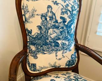 Toile Patterned Chair 