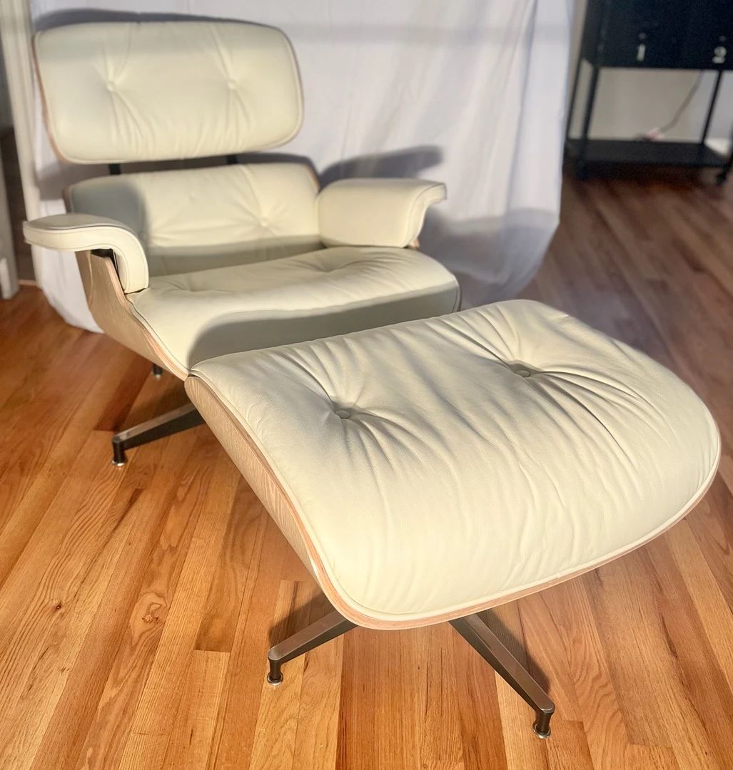  01 Herman Miller Eames Style Armchair With Ottoman