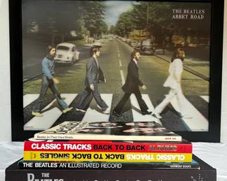 The Beatles Books And 3D Framed Beatles Art