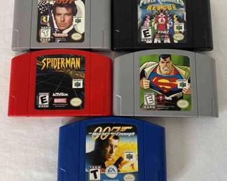 Power Rangers, SpiderMan, Superman  2 007 Nintendo 64 Games