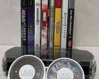 PlayStation PSP Games And PSP Carrying Case