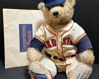Red Sox Ted Williams Cooperstown Bear 279 1006 With Certificate Of Authenticity 