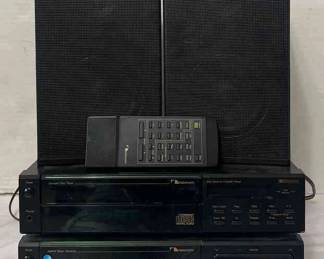 Nakamichi Compact Disc Player, AM FM Stereo Receiver And 2 Speakers