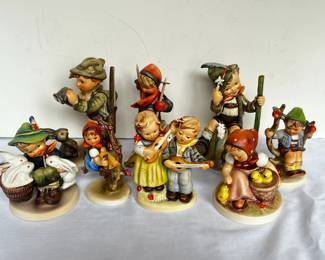 Eight Hummel Figurines Made In West Germany 
