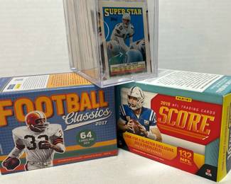 NFL Trading Cards 2017 Classics  2019 Score In Boxes, Variety In Plastic Case