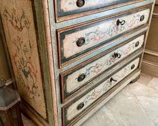 Beautiful hand painted chest of drawers