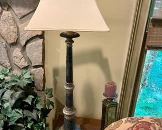 Candlestick style table lamp.