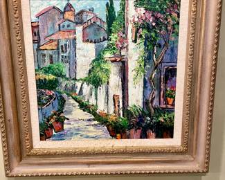 Oil and canvas artwork