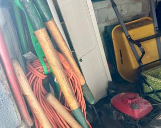 Many yard and power tools.