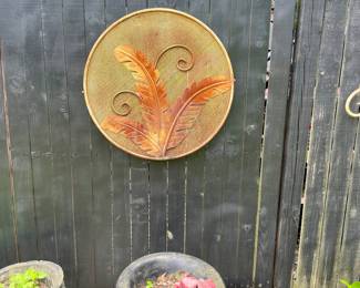 Outdoor flower pots.