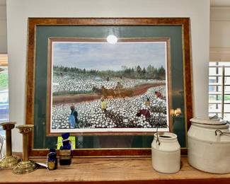 “Cotton Crop” signed limited edition print by Judy Doucet