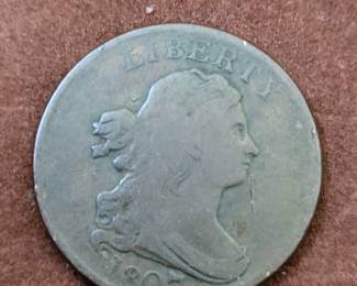 1807 U.S. half cent rare us coin.