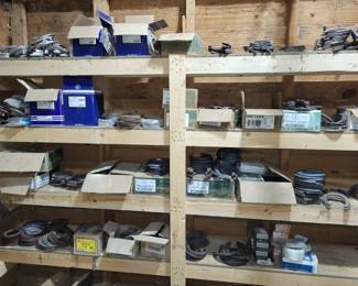 Horse shoes and ferrier room fully stocked with orthopedic , performance , and aluminum horse shoes and shoeing equipment.