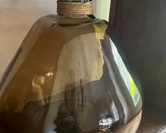 Large amber jar