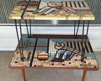 MidCentury Mosaic Tile Tables Siesta