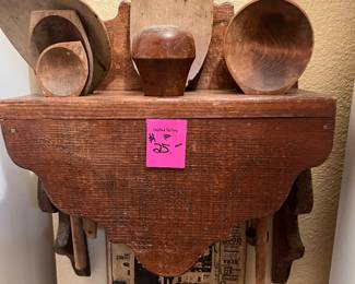 Antique utensil hold with utensil
$25