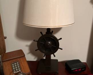 Lamp
$25
Wait until you turn the wheel.  It’s what turns the lamp on!  I thought it was ugly until I figured out how to turn it on.  Now it’s my favorite thing ❤️