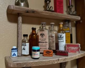 Antique remedy containers 