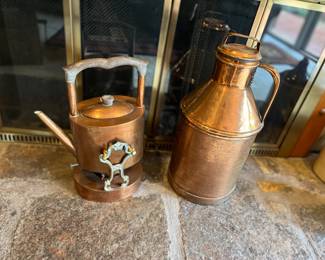 Copper milk can  $45
Copper kettle $50